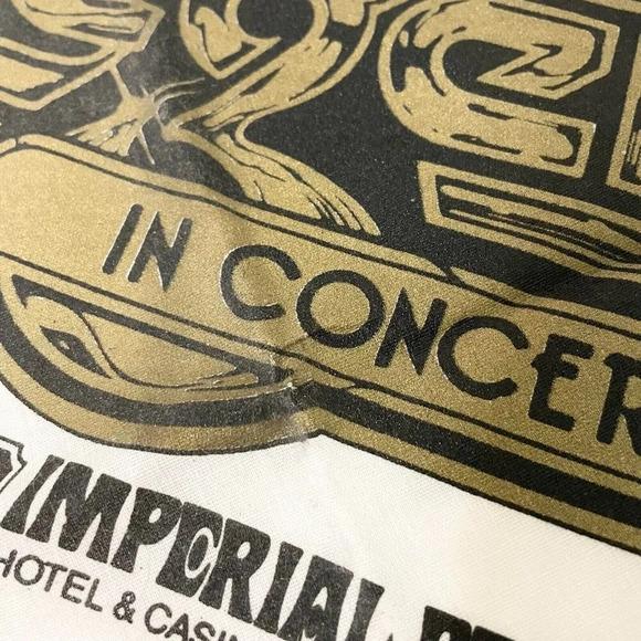 Vtg 1991 Elvis Presley Legends Concert Bandana Las Vegas Imperial Palace Flaws - Picture 11 of 16
